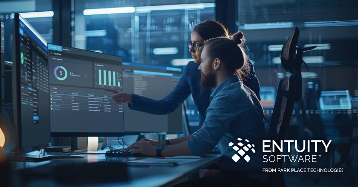 Equipe colaborando com Entuity - análise de rede e troubleshooting